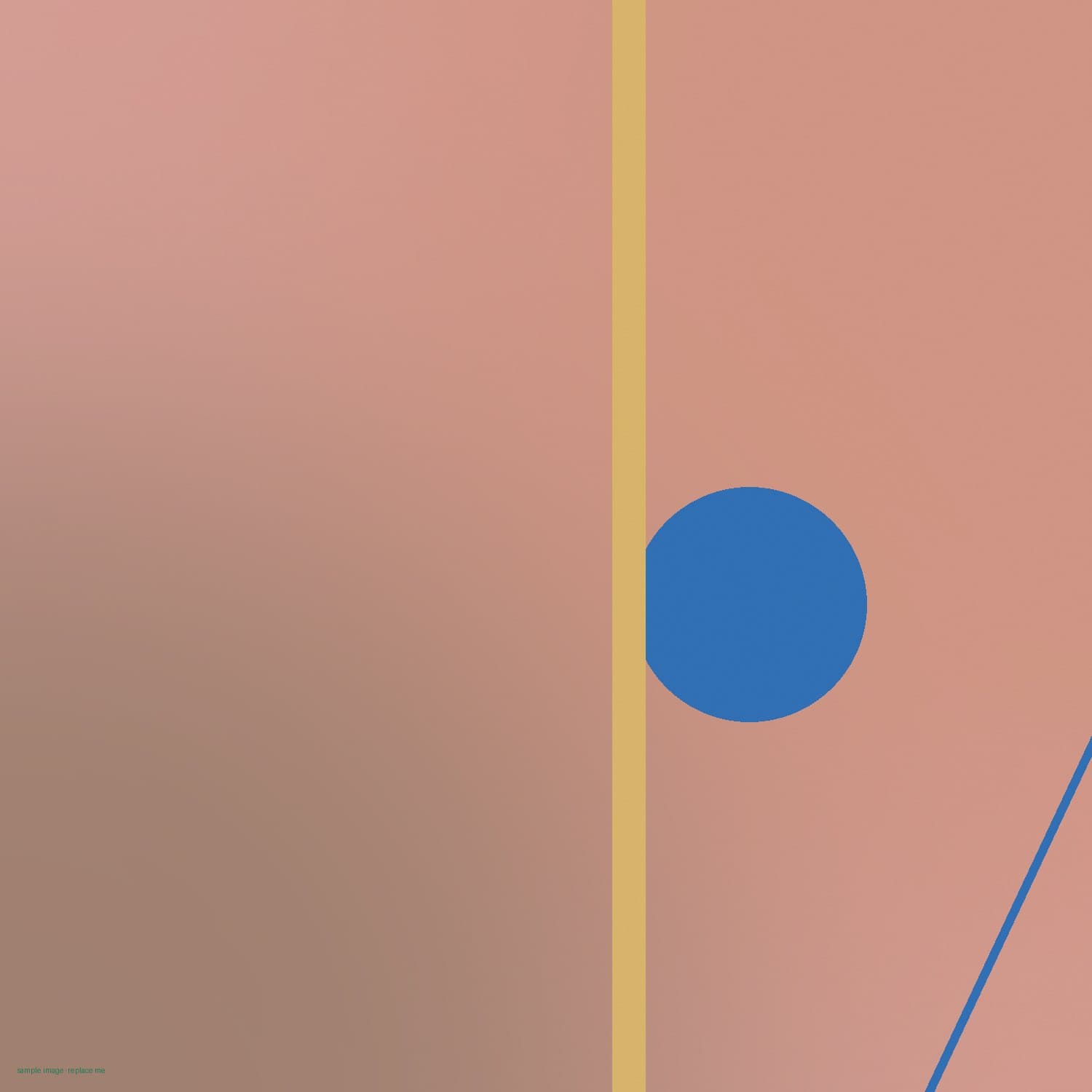 A square print, red and blue, with a soft halo where the inks overlap.