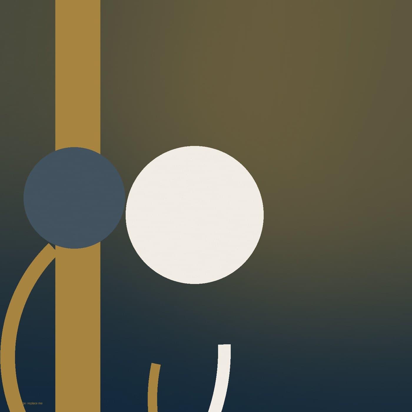 A dense square of overlapping strokes with one gold line through the centre.