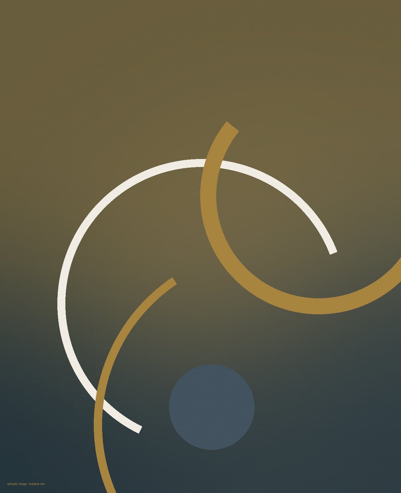 A circle drawn in one motion, the ink running out before it closes.