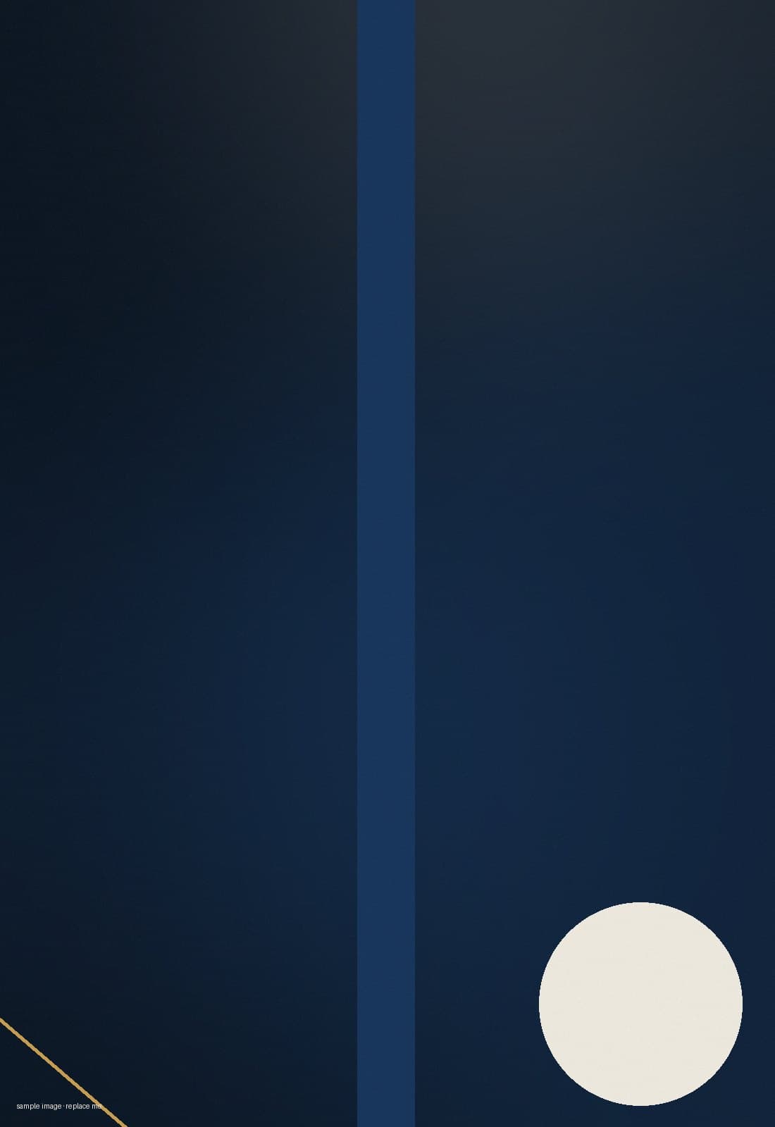A tall canvas, almost black, with a thin vertical line of warm light.